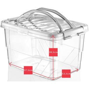 Pojemnik plastikowy 40L PROSTOKĄT MAXI z pokrywą