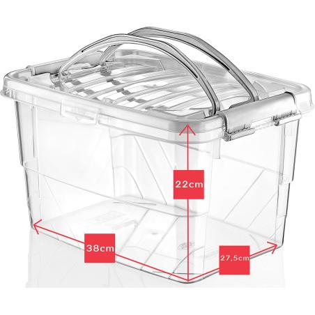 Pojemnik plastikowy 13L PROSTOKĄT MULTI BOX z pokrywką i uchwytem