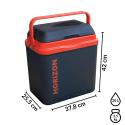 Lodówka turystyczna 20L KAMAI HORIZON, elektryczna 12/230V, kolor antracytowy z czerwonym akcentem