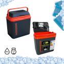 Lodówka turystyczna 20L KAMAI HORIZON, elektryczna 12/230V, kolor antracytowy z czerwonym akcentem