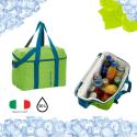 Torba termiczna Kamai Gio Style na ramię, zielona, z kieszenią boczną i uchwytem do noszenia, pojemność 30L