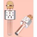MIKROFON KARAOKE BEZPRZEWODOWY GŁOŚNIK BLUETOOTH ROSE GOLD