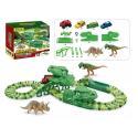 Tor wyścigowy raj park Dinozaurów autko tory 120 elementów