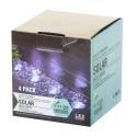 Lampy solarne gruntowe najazdowe ogrodowe  8LED 4szt. ciepły biały