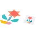 Układanka drewniana Tangram montessori kolorowa mozaika kształty 180 el.