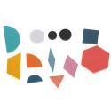 Układanka drewniana Tangram montessori kolorowa mozaika kształty 180 el.