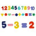 Liczydło drewniane sorter cyfry montessori 3w1 13x36cm