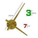 Zegar ścienny naklejany 12 cyfr 80-90 cm żółte wskazówki kolorowy
