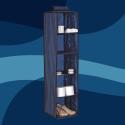 BLUE niebieski wiszący organizer do szafy 5 przegród 30X30X120cm