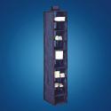 BLUE niebieski wiszący organizer do szafy 10 przegród 20x29x120 cm