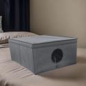GREY szary organizer do szafy z pokrywą oraz oknem 48x36x19cm