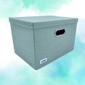 MINT zielony, miętowy organizer do szafy z pokrywą oraz oknem 40,5x30,5x26,5cm
