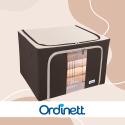 Brązowy organizer Kamai Gio Style z utwardzonymi ściankami, bocznymi uchwytami i okienkiem, pojemność 66L