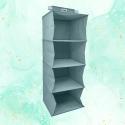 MINT zielony Wiszący organizer do szafy 4 przegrody 30x30x80cm