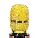 Mikrofon bezprzewodowy do karaoke Bluetooth złoty