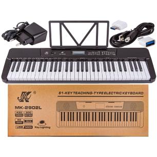 Keyboard MEIKE Organy, Pianino 61 Klawiszy, Nauka Gry MIDI