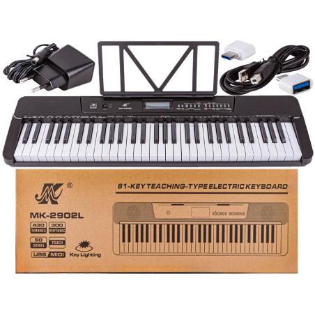 Keyboard MEIKE Organy, Pianino 61 Klawiszy, Nauka Gry MIDI