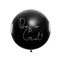 Balon Gender Reveal Chłopiec czy dziewczynka różowe konfetti 100cm