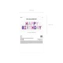 Balon foliowy dekoracja urodzinowa Happy Birthday tęczowa 340cm x 35cm