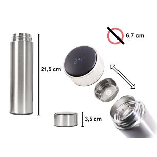 Kubek bidon termiczny termos smart LED 500ml srebrny