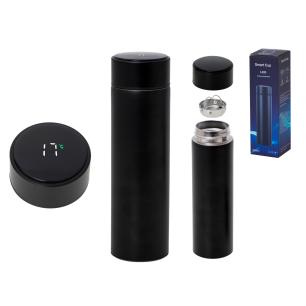 Kubek bidon termiczny termos smart LED 500ml czarny