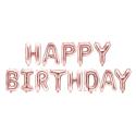 Balon foliowy dekoracja urodzinowa Happy Birthday różowe złoto 340cm x 35cm