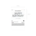 Balon foliowy dekoracja urodzinowa Happy Birthday srebrna 340cm x 35cm