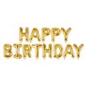 Balon foliowy dekoracja urodzinowa Happy Birthday złota 340cm x 35cm