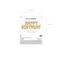 Balon foliowy dekoracja urodzinowa Happy Birthday złota 340cm x 35cm