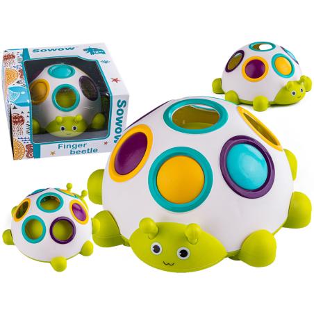 Zabawka Edukacyjna Sensoryczna - Kolorowy Chrząszcz Finger Ball 