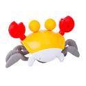 Uciekający Pełzający Krab, Interaktywna Zabawka, Świeci, Gra melodie Robot ŻÓŁTY