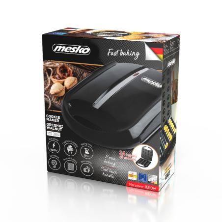 Opiekacz do orzeszków Mesko 3041 forma do ciastek elektryczna 24 szt. XL 1600W