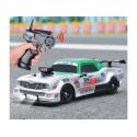 DUŻY Samochód Do Driftu Auto RC Drift 1:16 2,4 GHz PARA DYM Srebrny Dodge 4WD LED
