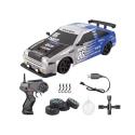 DUŻY Samochód Do Driftu Auto RC Drift 1:16 2,4 GHz PARA DYM Srebrna Toyota 4WD LED