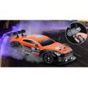DUŻY Samochód Do Driftu Auto RC Drift 1:16 2,4 GHz PARA DYM 4WD Pomarańczowy Nissan GTR LED