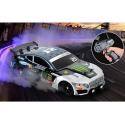 DUŻY Samochód Do Driftu Auto RC Drift 1:16 2,4 GHz PARA DYM Grafitowy Mustang 4WD LED