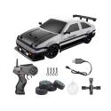 DUŻY Samochód Do Driftu Auto RC Drift 1:16 2,4 GHz PARA DYM Biała Toyota 4WD LED
