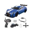 DUŻY Samochód Do Driftu Auto RC Drift 1:16 2,4 GHz PARA DYM 4WD Niebieski Nissan GTR LED