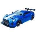 DUŻY Samochód Do Driftu Auto RC Drift 1:16 2,4 GHz PARA DYM 4WD Niebieski Nissan GTR LED