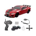 DUŻY Samochód Do Driftu Auto RC Drift 1:16 2,4 GHz PARA DYM Mustang 4WD Czerwony LED
