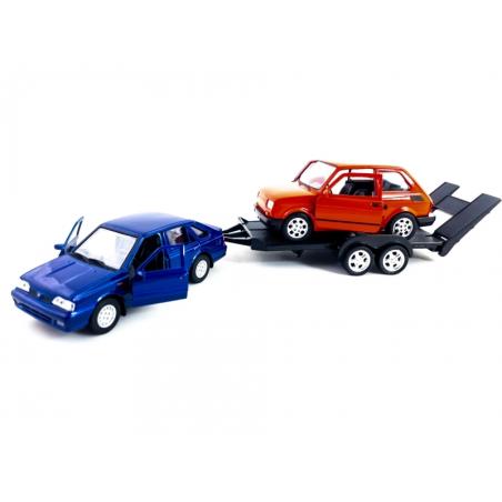 WELLY POLONEZ CARO FIAT 126P LAWETA SAMOCHODY 1:34-1:39