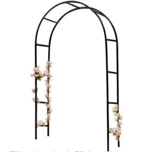 Pergola ogrodowa łuk uchwyt na róże kwiaty bluszcz pnącza metalowa 240 x 140 cm