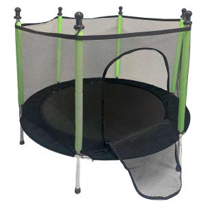 Trampolina ogrodowa dla dzieci siatka 140 cm zielona