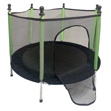 Trampolina ogrodowa dla dzieci siatka 140 cm zielona
