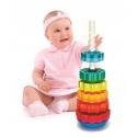 Kolorowa Tęczowa Wieża Piramidka 40 cm 6 dysków  G2