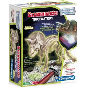 SKAMIENIAŁOŚCI TRICERATOPS NAUKOWA ZABAWA  G2