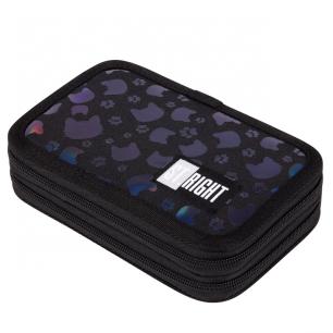 Piórnik dwupoziomowy z wyposażeniem Black cats PC-04 koty G2