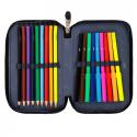 Piórnik dwupoziomowy z wyposażeniem Black cats PC-04 koty G2