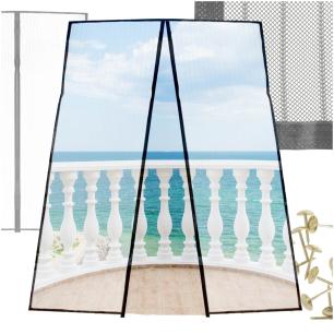 Moskitiera siatka magnetyczna LUARO na drzwi solidna mocny magnes 100x210cm