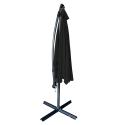 Parasol ogrodowy duży składany z wysięgnikiem 290cm czarny